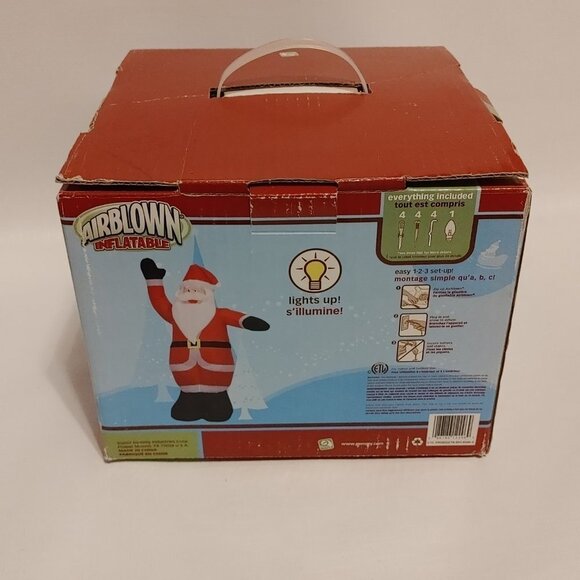 GEMMY AIRBLOWN INFLATABLE SANTA 5 FT TALL Brand new in Box OUT DOOR LAWN… - Picture 3 of 6
